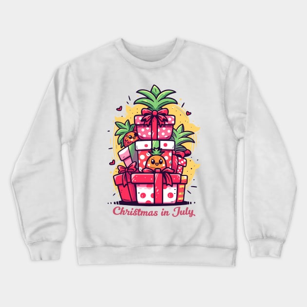 Tropical Tinsel | 'Christmas in July' Holiday Heatwave T-Shirt Crewneck Sweatshirt by Indigo Lake